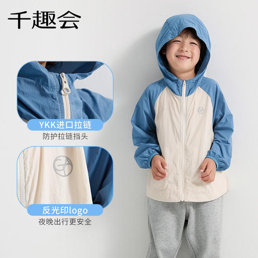 【阿琬】25新品夏款男女童梭织插肩袖儿童防晒衣亲子款 商品图4