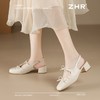ZHR则则时尚蝴蝶结包头凉鞋2025新款气质百搭单凉鞋粗跟法式女鞋 商品缩略图3