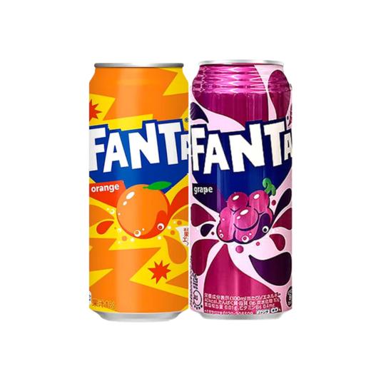 日本可口可乐橘子味/葡萄味芬达碳酸饮料500ml 滋滋气泡沁爽清新 023596/023604 商品图0