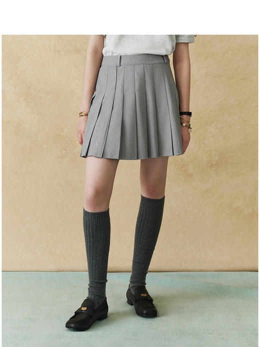 Teenie Weenie小熊字母半身裙女夏季女短裙TTWH252604T 商品图3