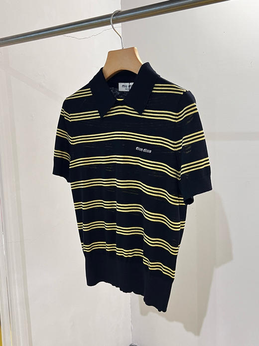 Miu 100%丝羊毛polo衫 商品图6