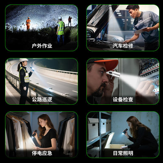 纳丽德【新品】P80银色，防身强光手电2100流明 商品图3