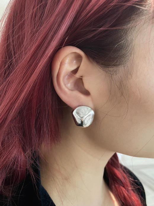 TINOM｜'020524 Pumice 浮石耳钉 [ 银 ] 商品图4