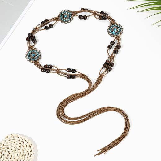 雀说 复古时尚波西米亚腰链装饰云南民族风编织腰带 商品图8