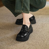 阿么手工女鞋复古厚底乐福鞋增高显瘦2025新款英伦风小皮鞋女4CM 商品缩略图3