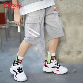 迪士尼男童短裤裤子夏季薄款儿童运动裤休闲百搭男大童五分裤外穿