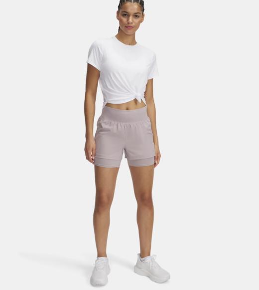 安德玛女子UA Launch跑步二合一短裤1376759-009 商品图2