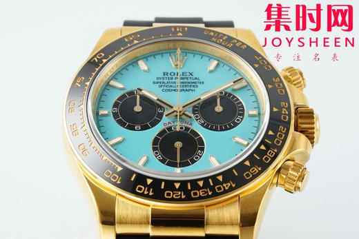 劳力士新款 APS包边迪通拿配重版 4131机 新品迪通拿是2025钟表与奇迹的钟表展 新款配色，分别为白金蓝面，玫瑰金巧克力面，和新款绿金迪和蒂芙尼蓝面让人眼前一亮 商品图3