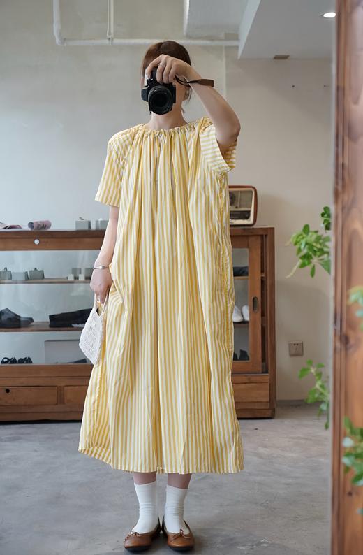 NITTO 黄条纹连衣裙 商品图2