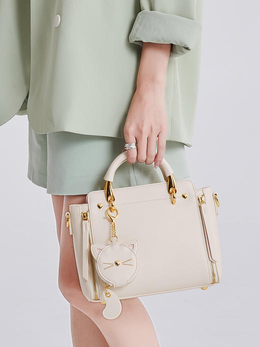 【预售3天】2025新款包包女包单肩包女士斜挎包手提包猫猫挂饰包G23025 商品图4
