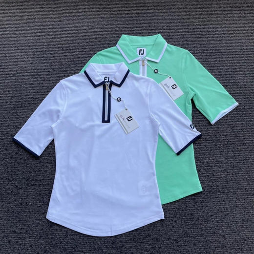 正品FJ 女款高尔夫体恤，快干透气。
白色XS L XXL 绿色XS S M L XL XXL 各几件 商品图0