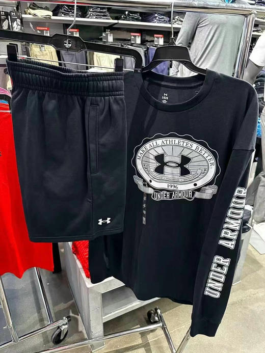 安德玛男士运动套装，长袖上衣➕经典款短裤💰550/套🔥！ 商品图0