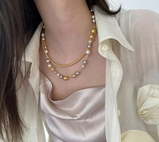 进口施华洛招财小金珠baby小米金珠项链 商品图8