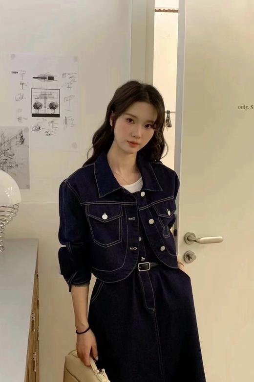 LNNNS 韩系牛仔短外套背心裙套装 20038 商品图5