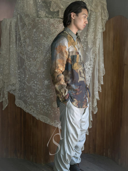 Paul Harnden  男士雾灰色羊毛LANCASHIRE腰带长裤 商品图6