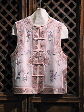 盛唐牡丹大师系列| 重缎手绣牡丹马甲