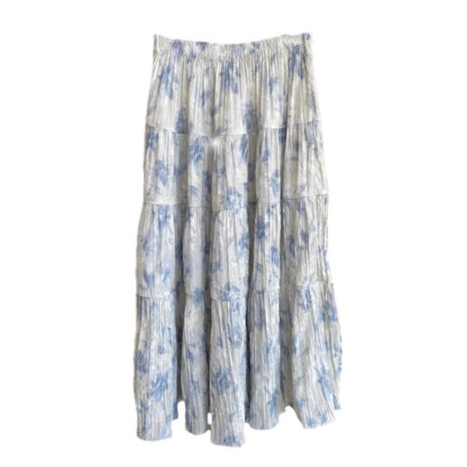 浪漫印花裙！2025飘逸大裙摆褶皱高腰显瘦长裙半身裙女春夏新款！！ 商品图4