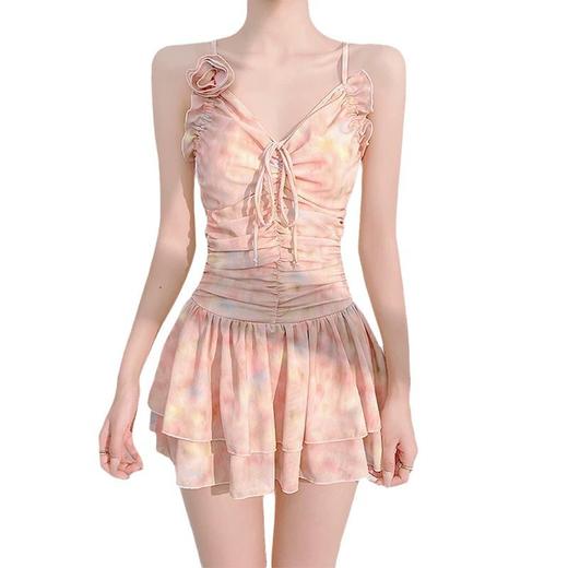 【夏日新款泳衣女士连体裙】式高级感遮肚显瘦性感露背 韩国温泉游泳装  商品图4