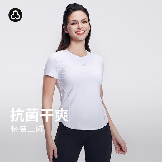 TITIKA运动短袖速干瑜伽跑步健身透气舒适修身上衣t恤 curve me21136 商品图0