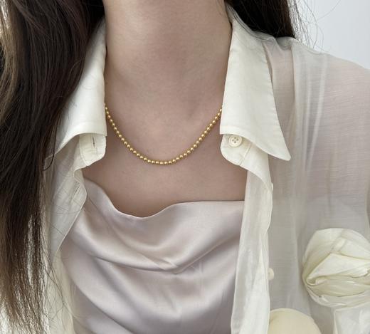 进口施华洛招财小金珠baby小米金珠项链 商品图11