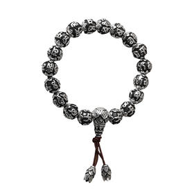 六字箴言银手串