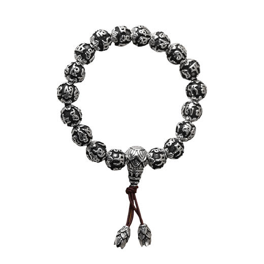 六字箴言银手串 商品图0