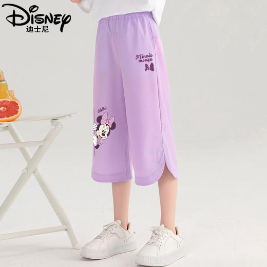 迪士尼女童七分裤夏季薄款冰丝儿童裤子2025新款女大童短裤外穿潮 商品图5