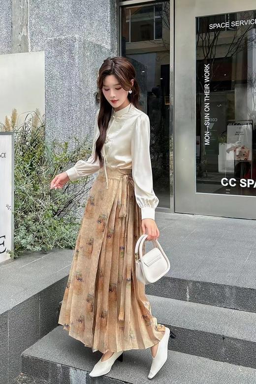 Le Malene 气质优雅马面裙高腰半裙 20023 商品图1