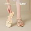 ZHR则则透气外出方根拖鞋透明女2025新款夏季蝴蝶结轻便凉鞋水晶 商品缩略图6