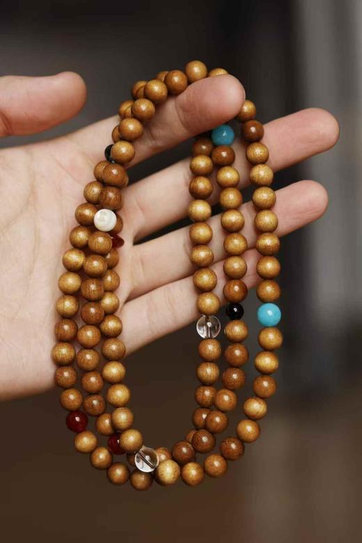 原创静月金丝楠手串8mm*108颗 商品图1