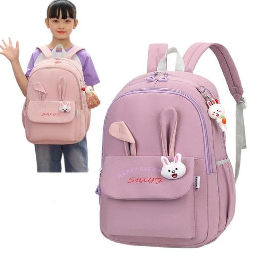 【新潮护脊，青春学院风！】新款小学生书包 一到六年级大容量双肩包 轻便护脊女孩休闲双肩背包-QQ 商品图2