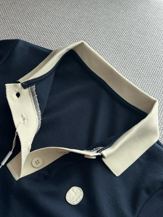 SEL*同款撞色Polo领压褶连衣裙 商品图9