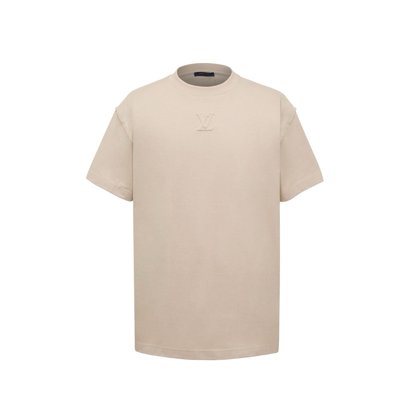 L-T （男装）卡其压纹T恤