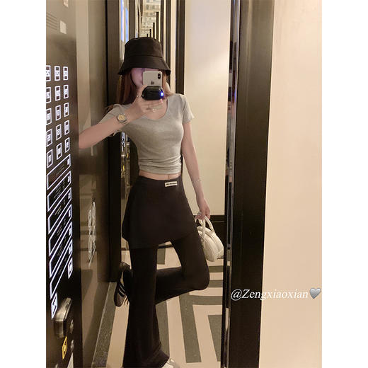 <曾小咸推荐>新品现货秒杀！卖完下架不再补 ！微信粉丝打折价！！假两件微喇叭裤休闲瑜伽裤 日常159.99/件 立减70 秒杀89.99/件！！ 商品图3