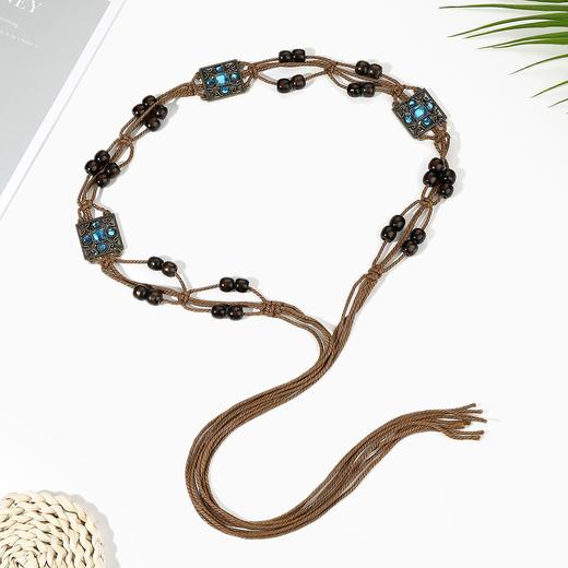 雀说 复古时尚波西米亚腰链装饰云南民族风编织腰带 商品图7