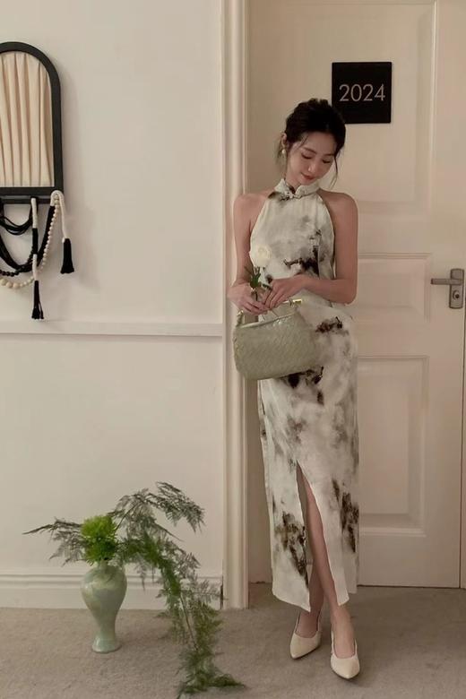 SIA SAYLOR 气质挂脖改良旗袍连衣裙 20099 商品图0