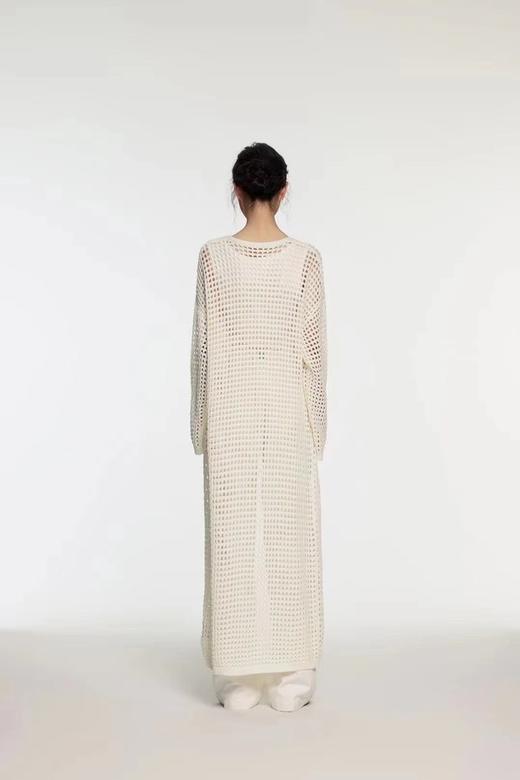 Kai & Kiera 米白色针织洞洞款长开衫外套 20061 商品图5