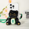 大英博物馆 巴斯特系列 萌猫发财斜挎毛绒 手机背夹 商品缩略图2