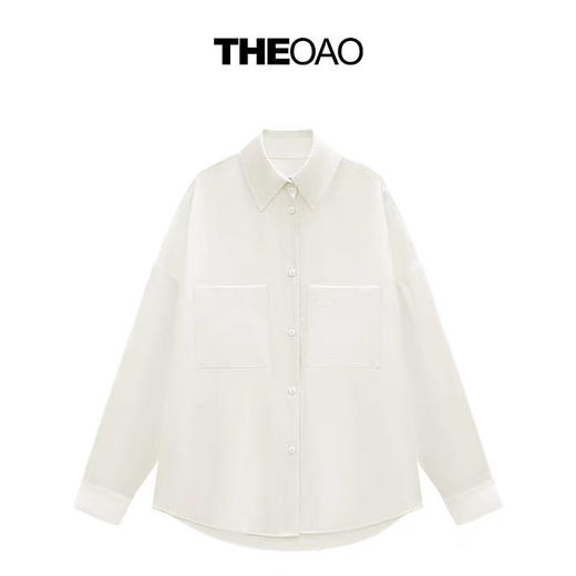 莫代尔白色蕾丝衬衫 商品图4