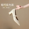 ZHR则则尖头单鞋女2025新款百搭通勤高跟鞋女法式浅口玛丽珍女鞋 商品缩略图4