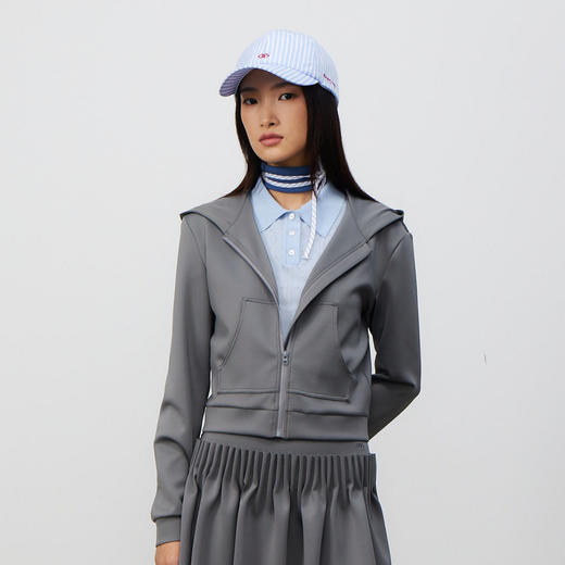 lost in echo2025春夏新款时髦百搭撞色条纹logo蓝白棒球帽帽子 商品图1