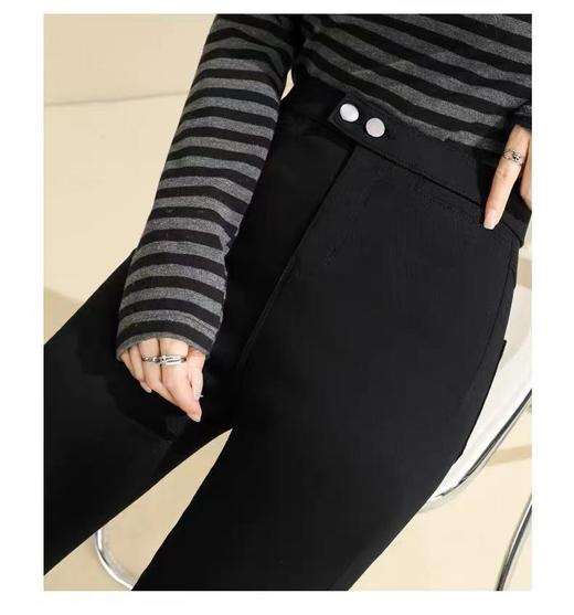 【诗铭洛可】双扣魔术扣直插口袋春秋铅笔裤A15-2 商品图3