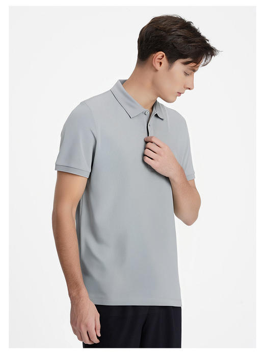 callisto浅灰基础短袖polo衫 商品图3