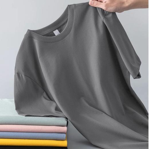 百媚生 男女款纯棉T恤230g新疆棉花重磅圆领T恤 商品图2