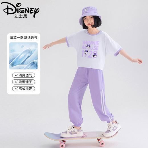迪士尼女童短袖套装夏季两件套2025新款儿童运动服薄款女大童夏装 商品图1