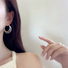 Oflye潮流饰品  简约冷淡风双圈大耳环女新款气质高级设计感时尚百搭耳钉耳饰 商品缩略图1