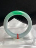 620010，57.8圈口，糯化飘绿正圈平安镯，淡蓝底飘一截阳绿色，糯化有水，色阳，底子细润 商品缩略图0