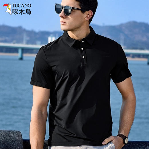 【迪桑皱面料 冰爽透气 免熨抗皱】啄木鸟TUCANO 无痕冰爽POLO衫 商品图1