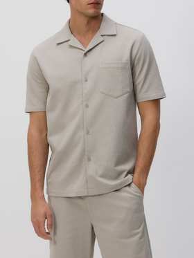 出口单 Rese*ved 古巴领短袖衬衫 TX494