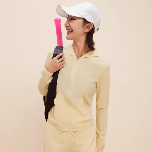 跃牌【禅语梵心】遮阳轻薄防嗮凉感夹克连帽运动宽松上衣休闲瑜伽外套WT5061 商品图2